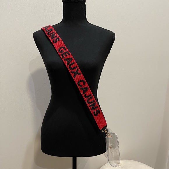 44” Geaux Cajuns (UL) crossbody seed bead strap only - Picture 1 of 1